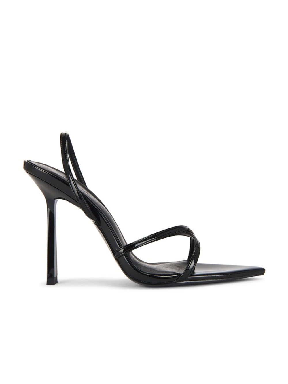 FEMME LA Sunset Sandal in Black Patent | LIKE NEW